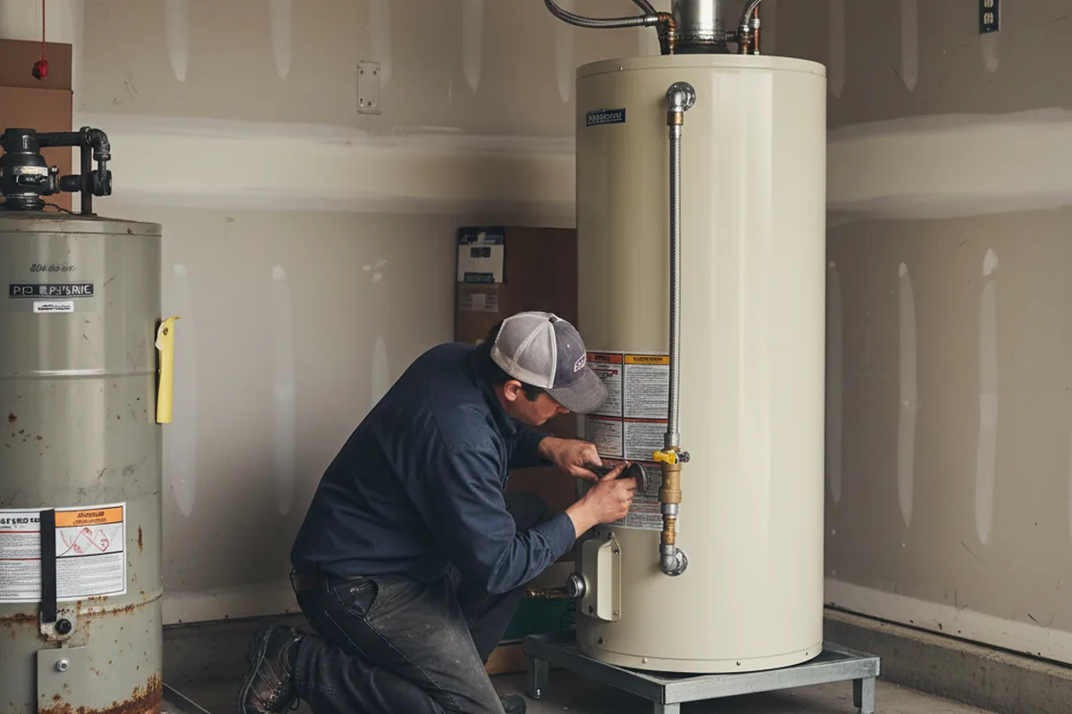 Water heater and shutoff valve replacement in Pittsville